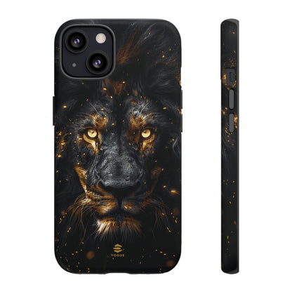 Funda para iPhone con diseño de león negro