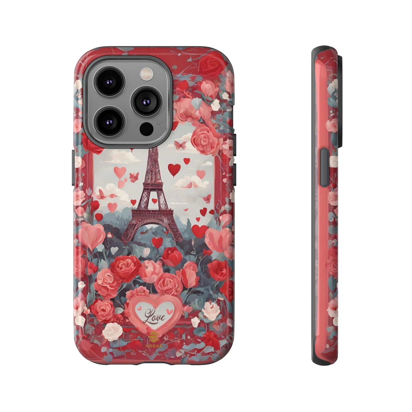 Hearts in Paris Phone Case Valentine's Day Gift for Her