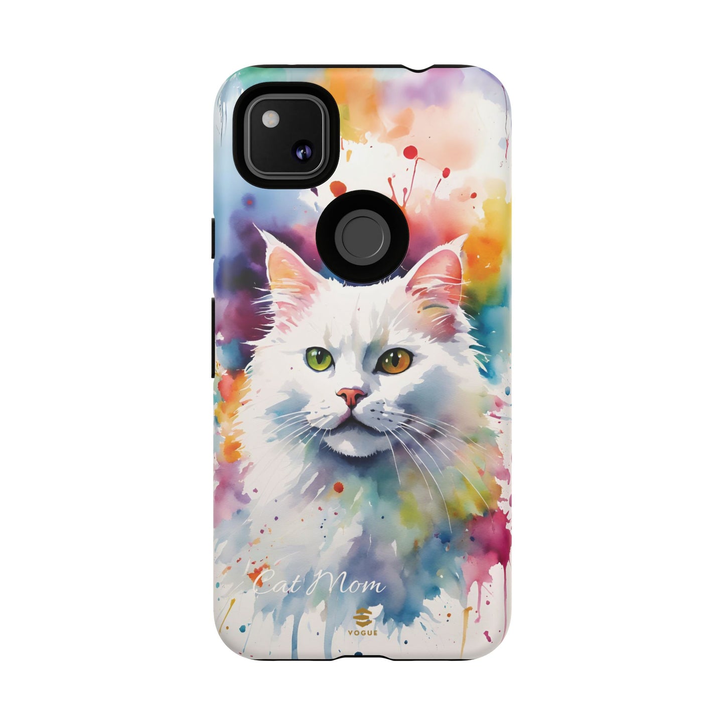 Custom White Cat Google Pixel Tough Phone Case