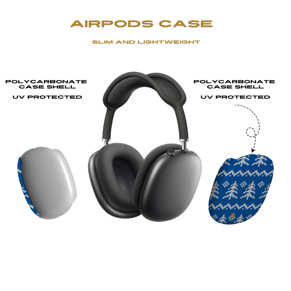 Blue Xmas AirPod Max Cases