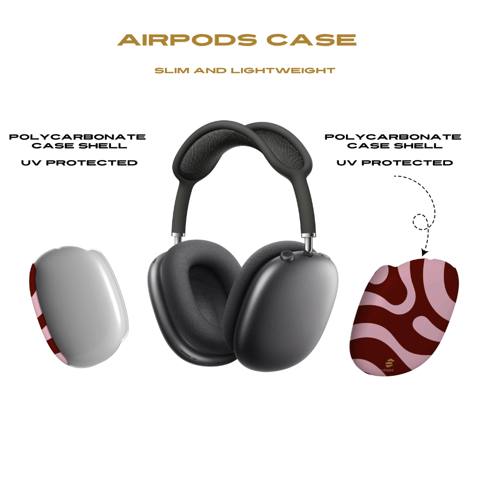 Maroon Ripple AirPod Max Cases