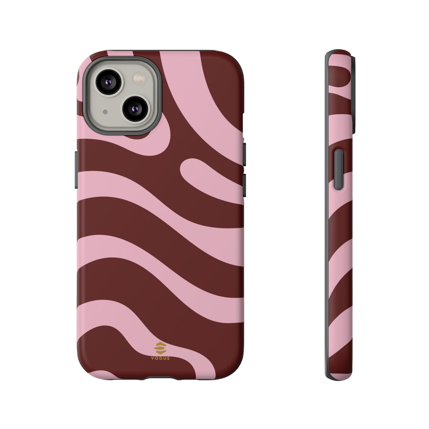 Maroon Ripple iPhone Tough Case