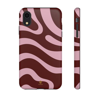 Maroon Ripple iPhone Tough Case