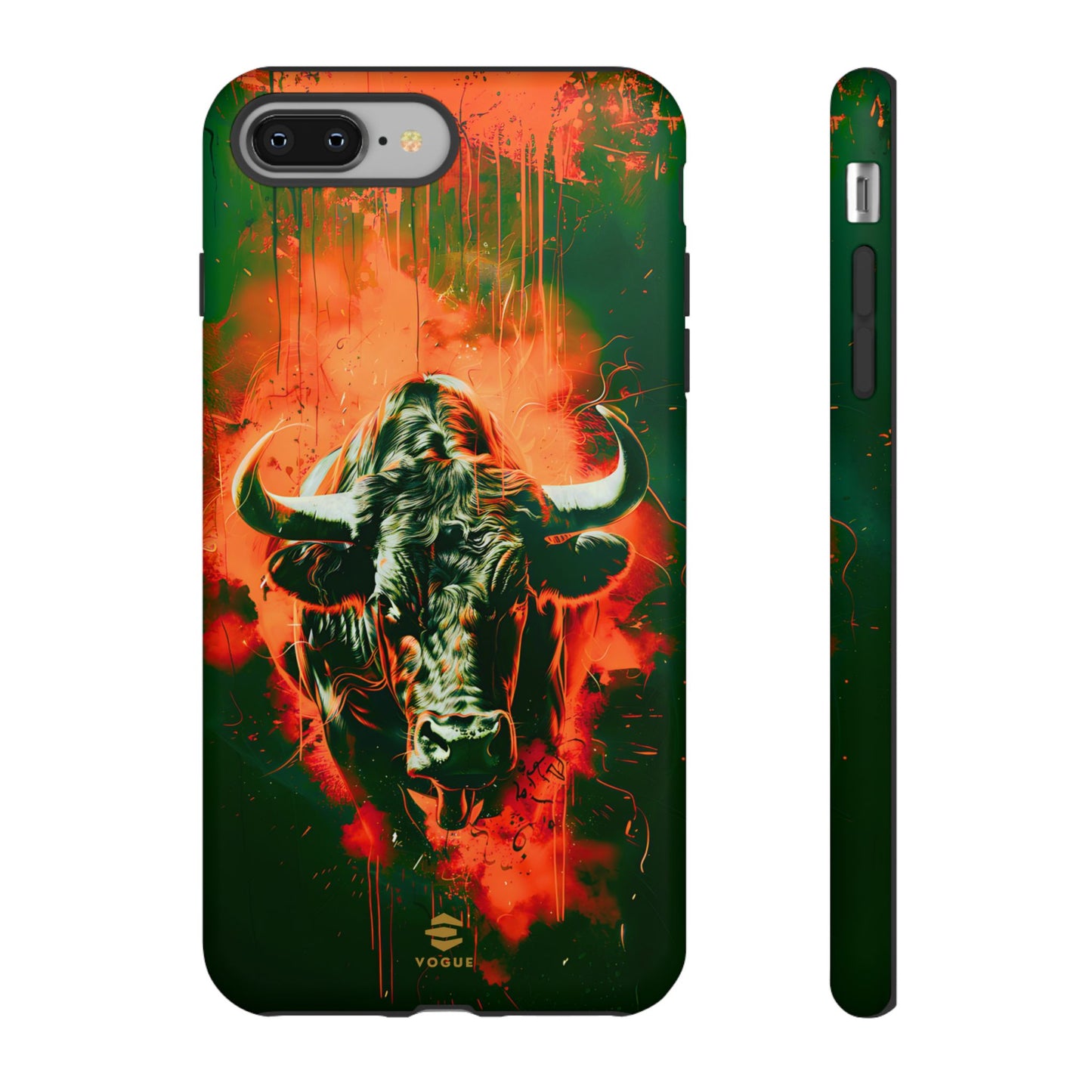 Green Bull Art iPhone Tough Case