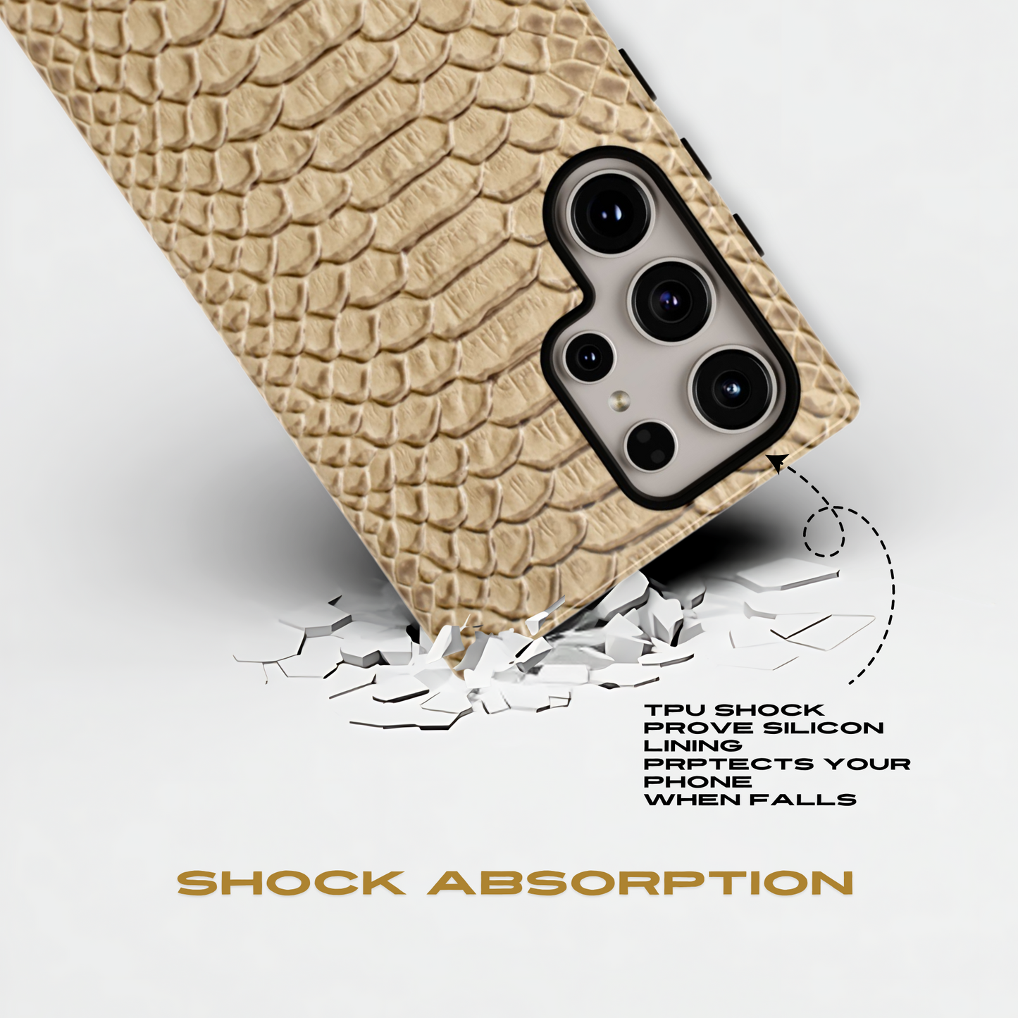 Funda Samsung con diseño de piel de serpiente