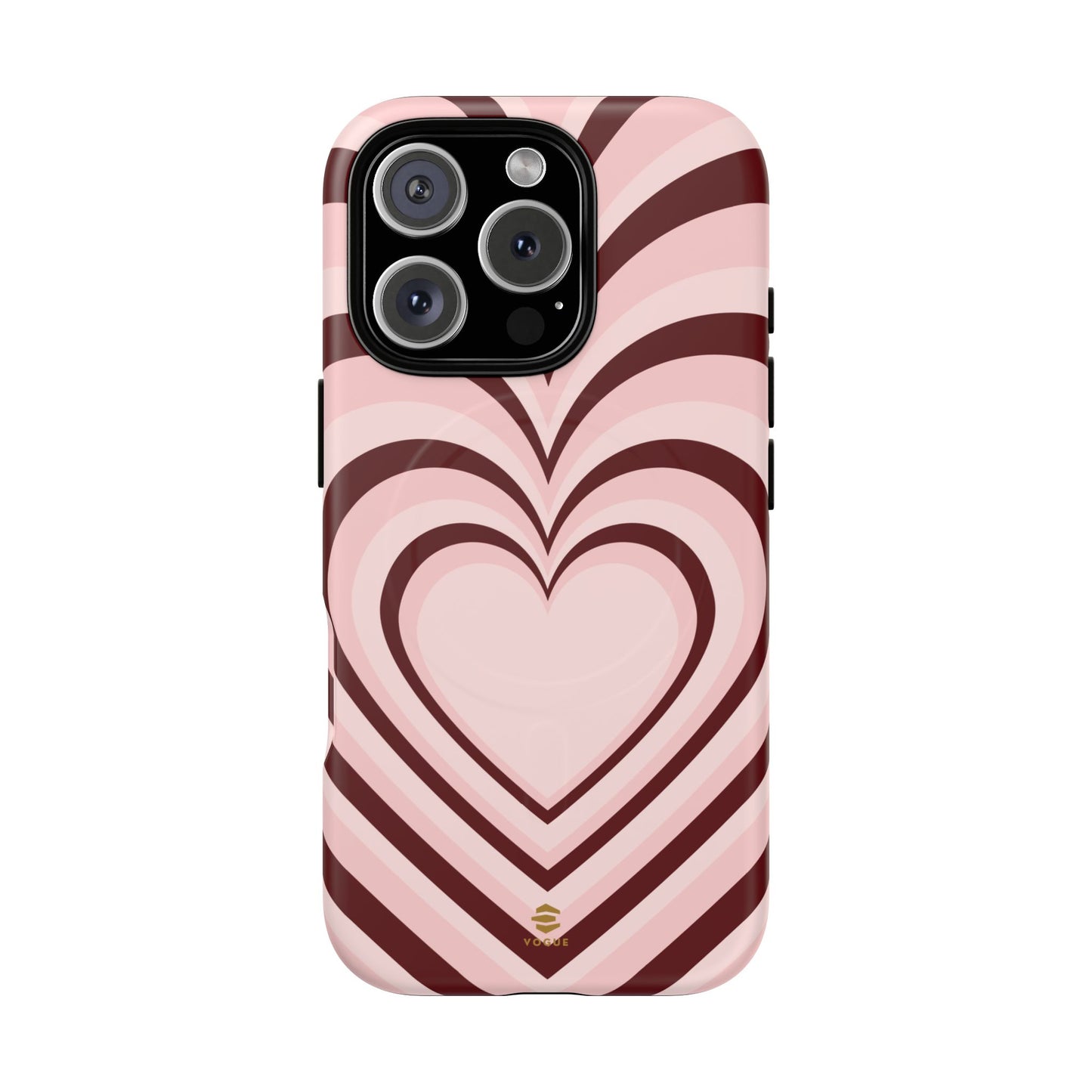 Burgundy Hearts Design - Phone Case MagSafe, Love, Valentine's Day Gift for Her