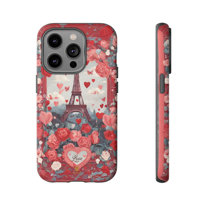 Hearts in Paris Phone Case Valentine's Day Gift for Her