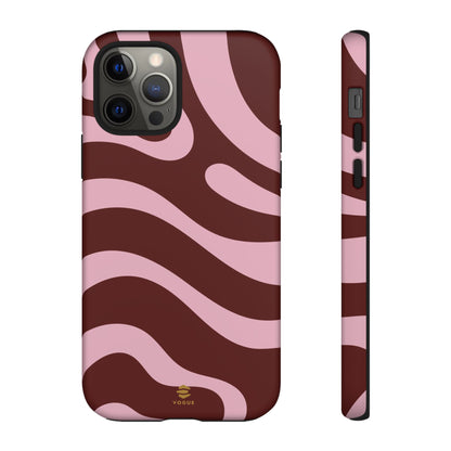 Maroon Ripple iPhone Tough Case