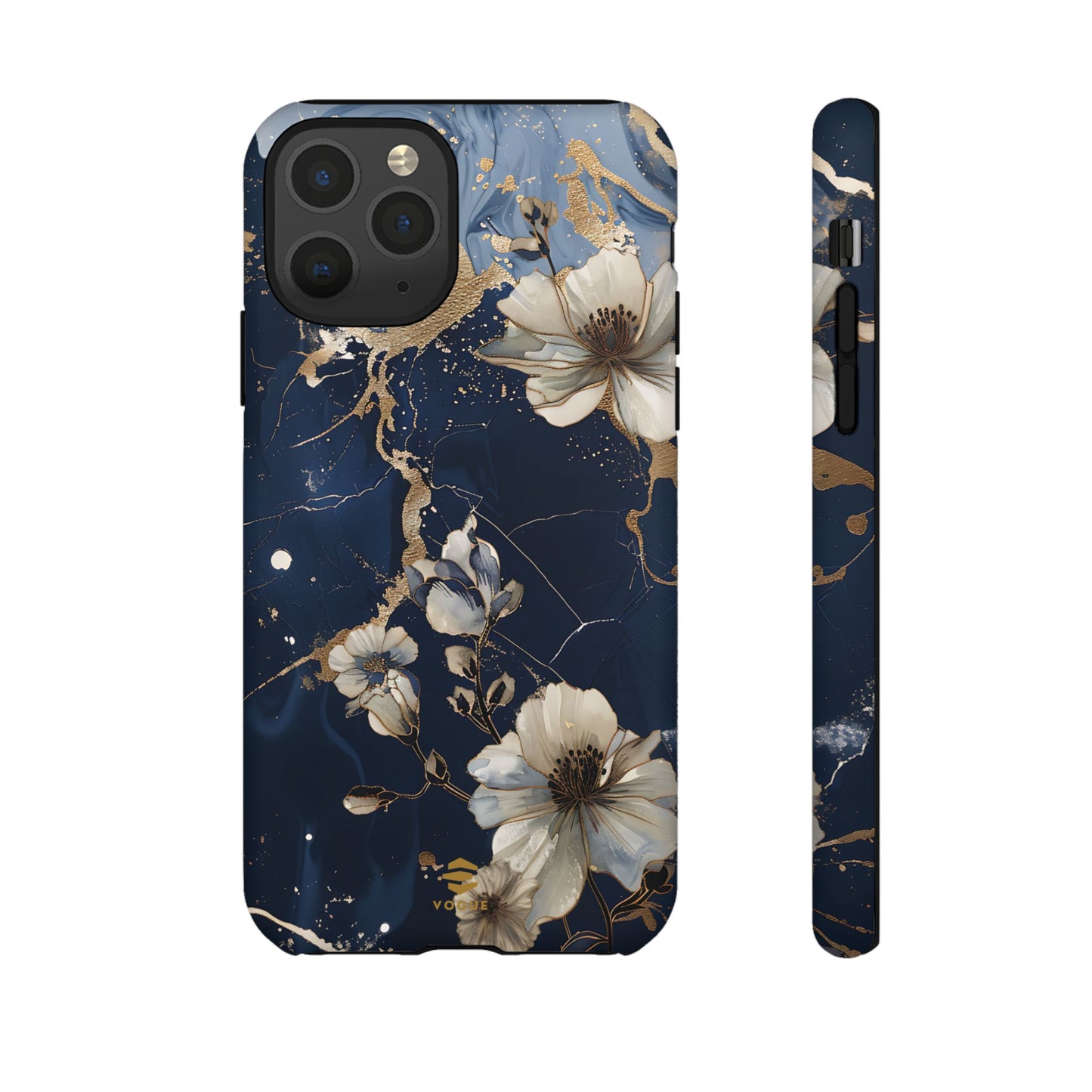 Funda para iPhone con diseño floral de mármol