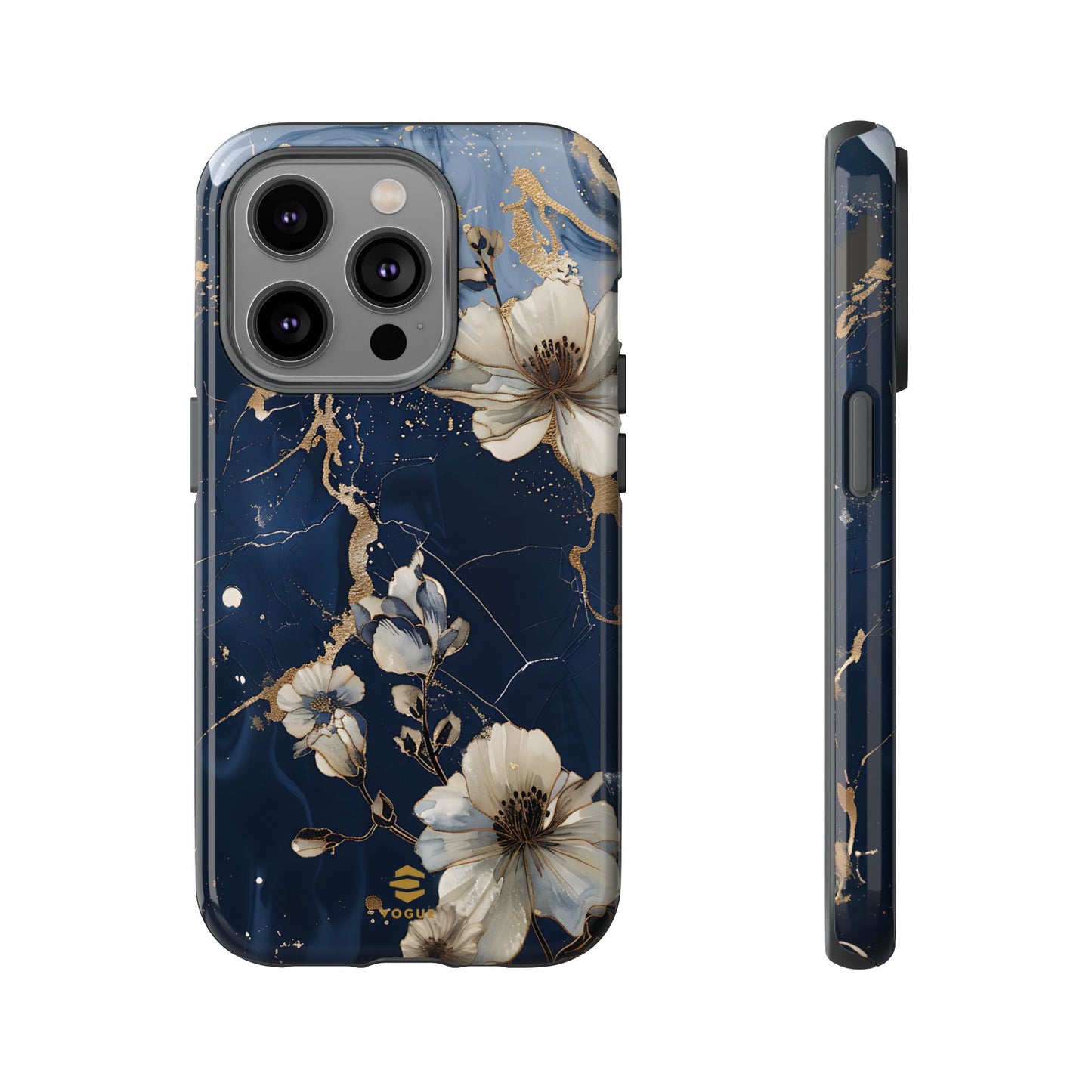 Funda para iPhone con diseño floral de mármol