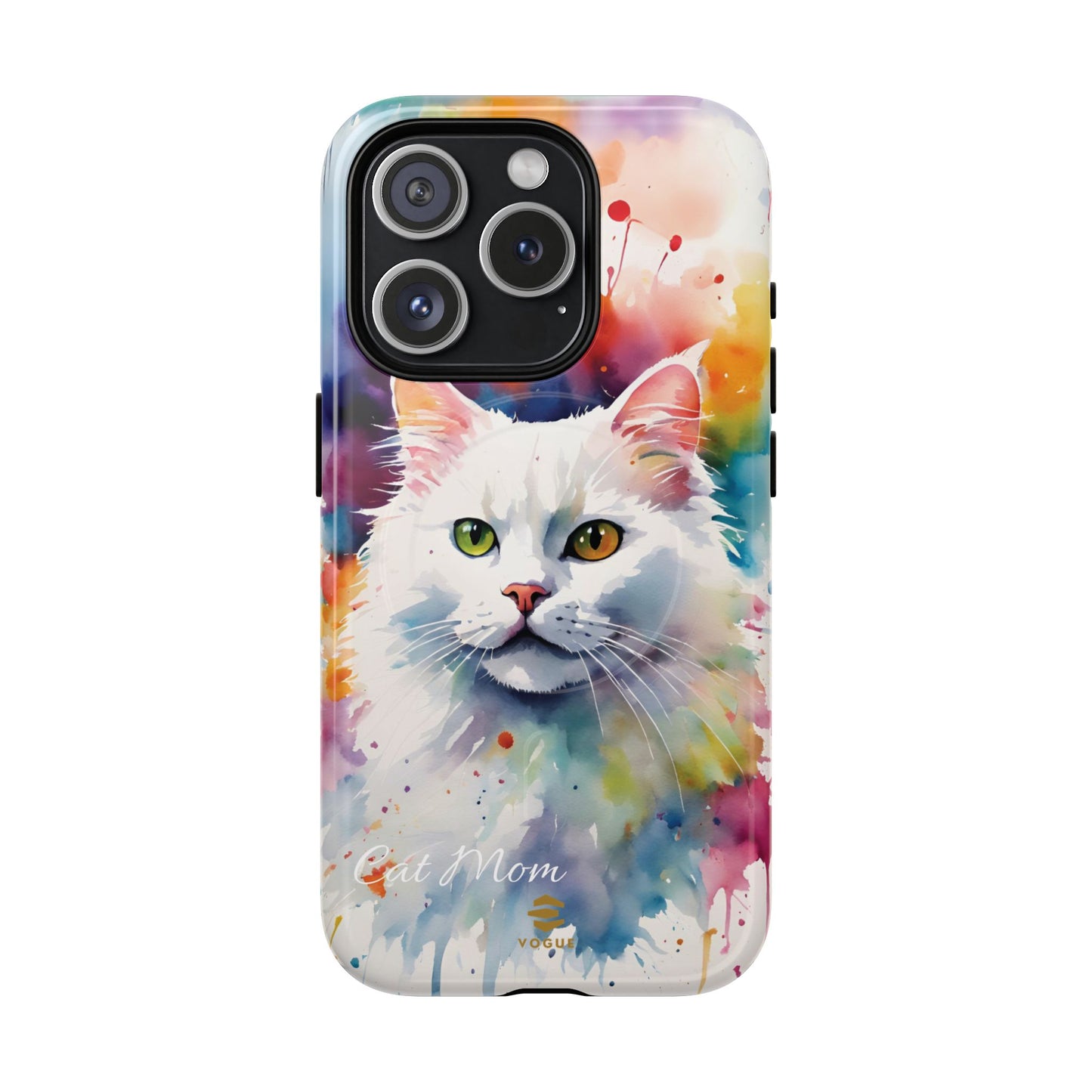Custom White Cat  Magsafe Phone Case