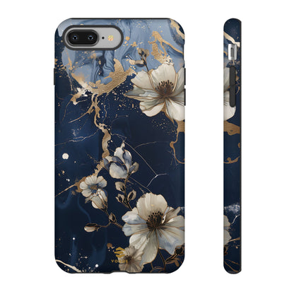 Funda para iPhone con diseño floral de mármol