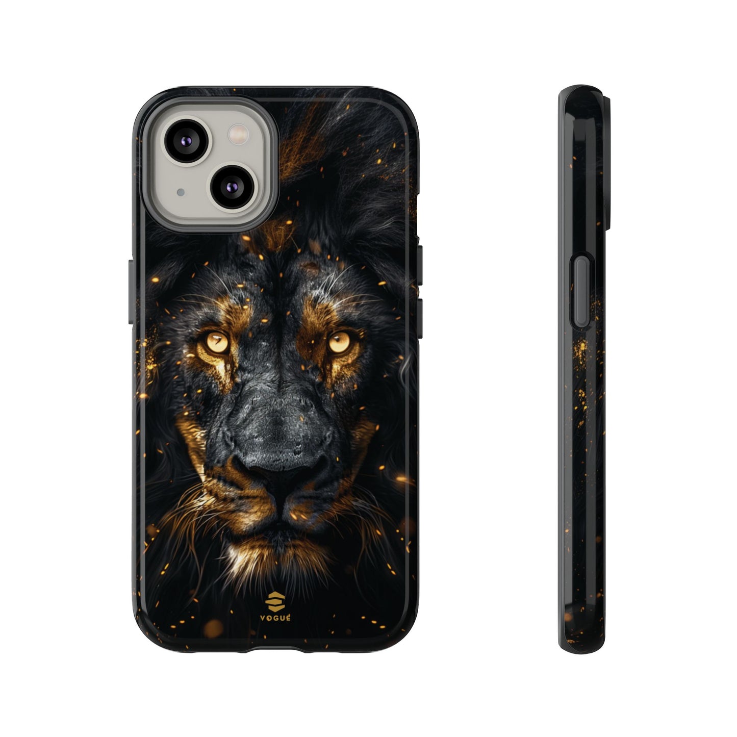 Funda para iPhone con diseño de león negro