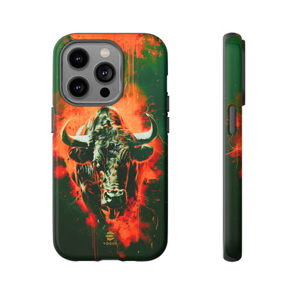 Green Bull Art iPhone Tough Case