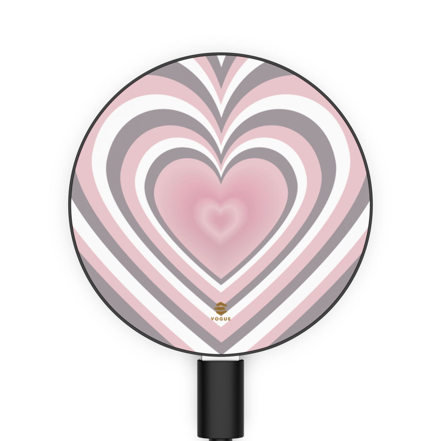 Pink & Grey Hearts  Induction Charger