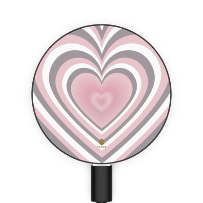 Pink & Grey Hearts  Induction Charger