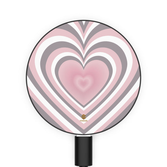 Pink & Grey Hearts  Induction Charger