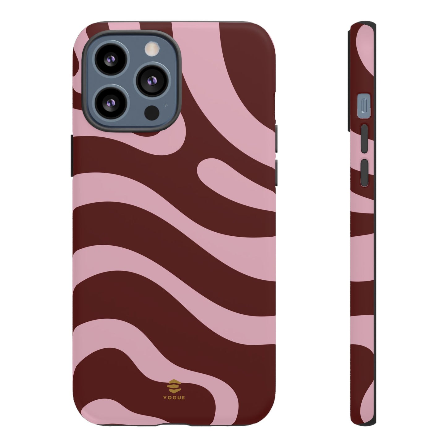 Maroon Ripple iPhone Tough Case