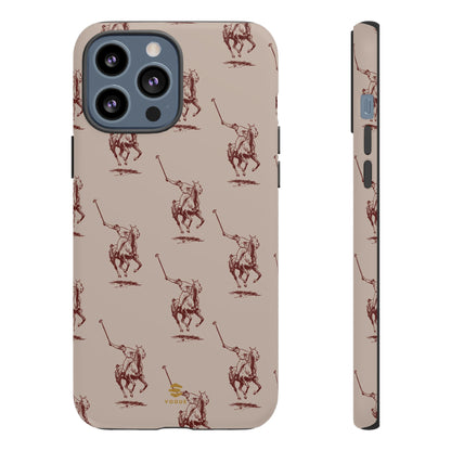 Polo Player Brown iPhone Cases