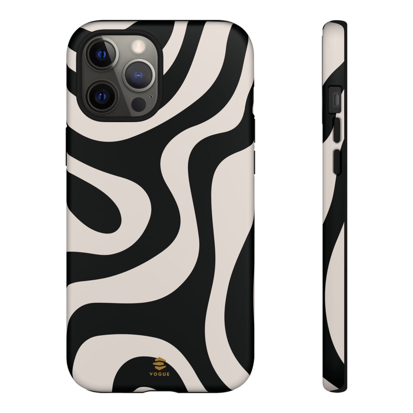 Black Swirl iPhone Tough Case