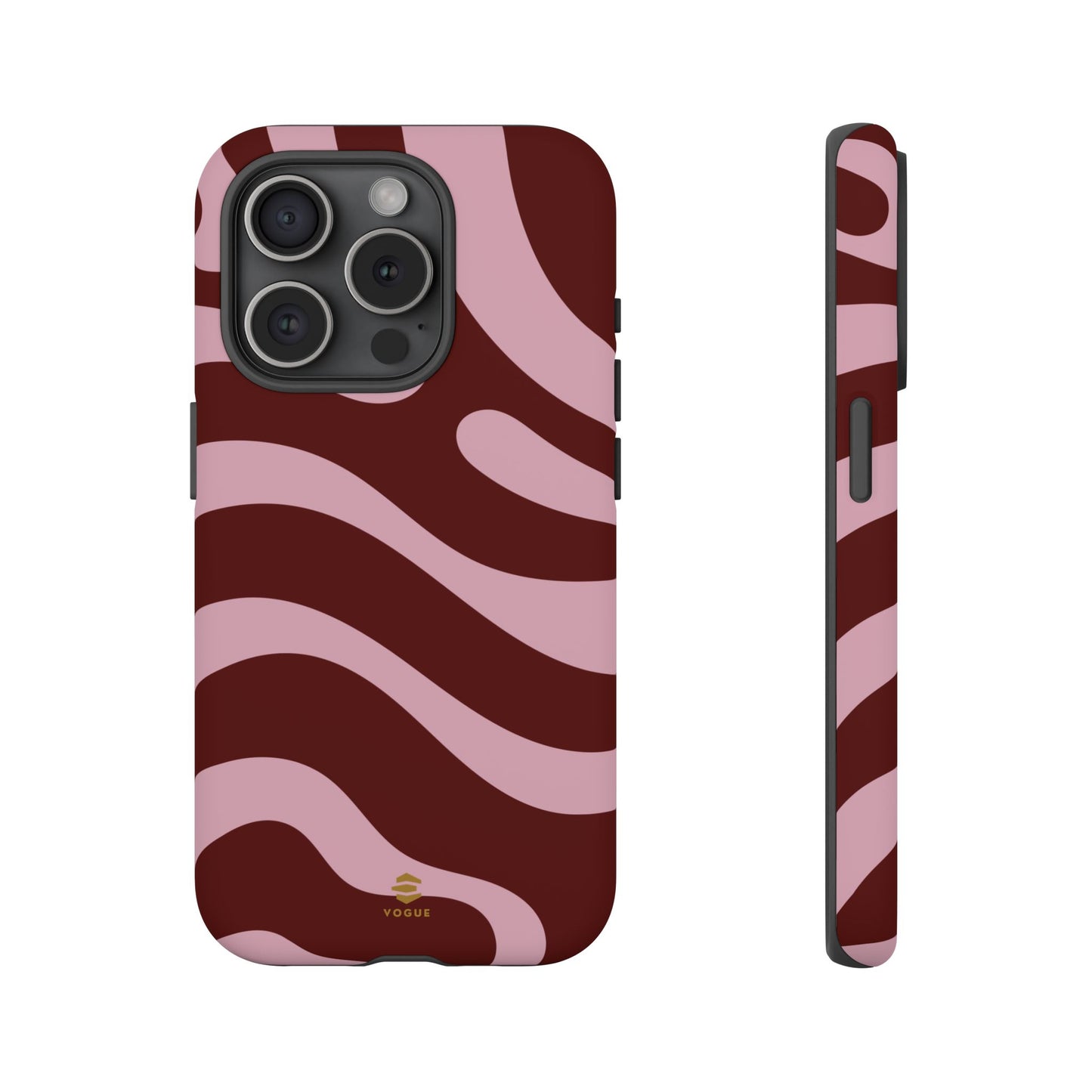 Maroon Ripple iPhone Tough Case