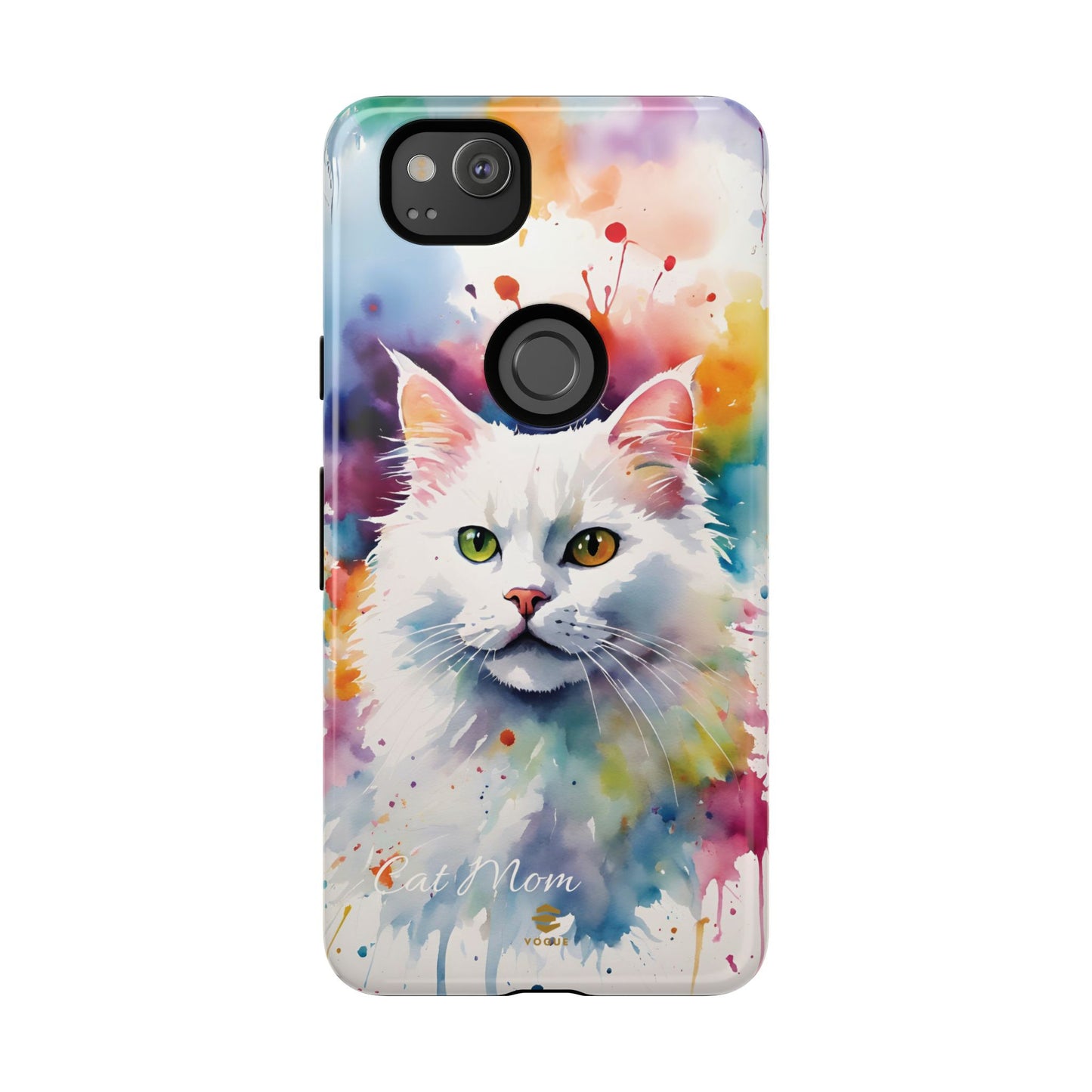 Custom White Cat Google Pixel Tough Phone Case