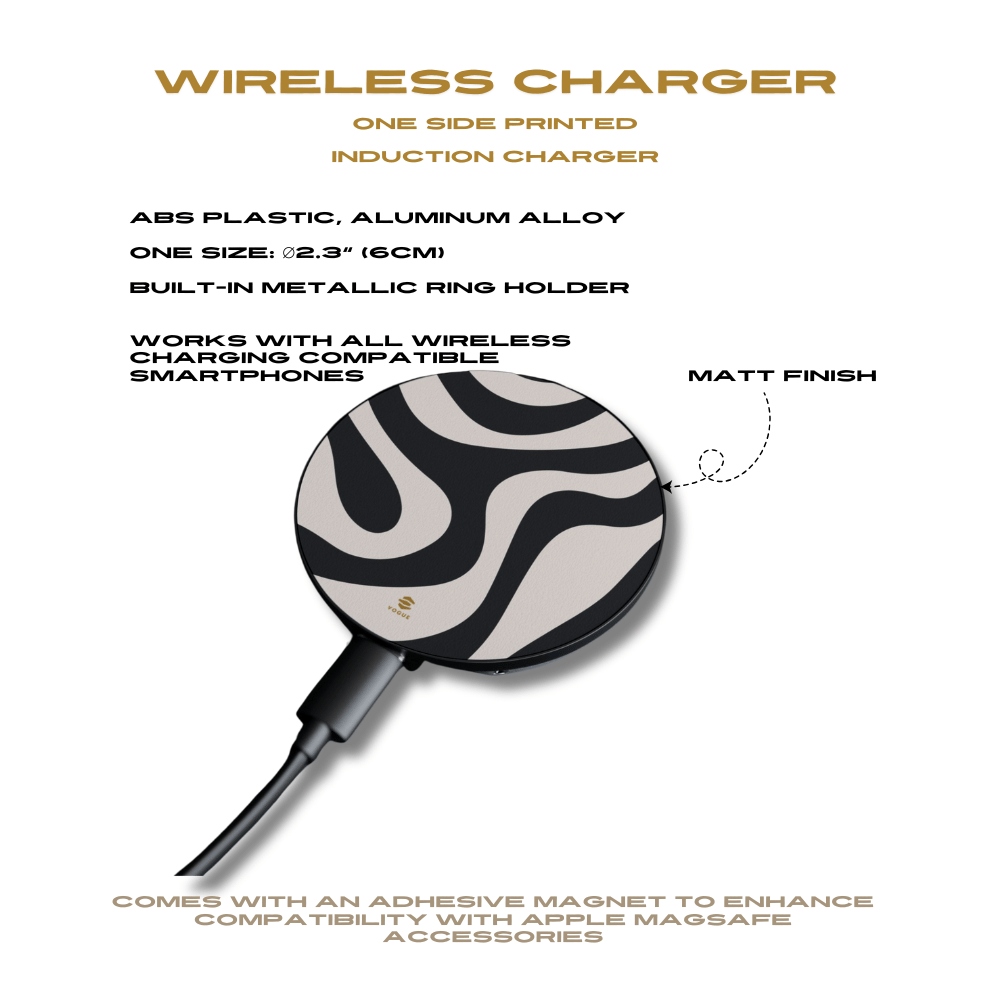 Black Swirl Magnetic Induction Charger