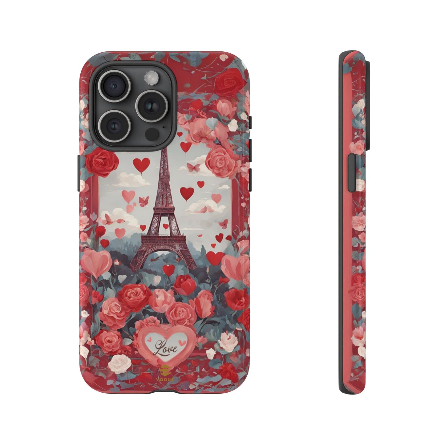 Hearts in Paris Phone Case Valentine's Day Gift for Her