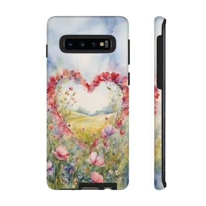Flower heart Tough Phone Case for Samsung