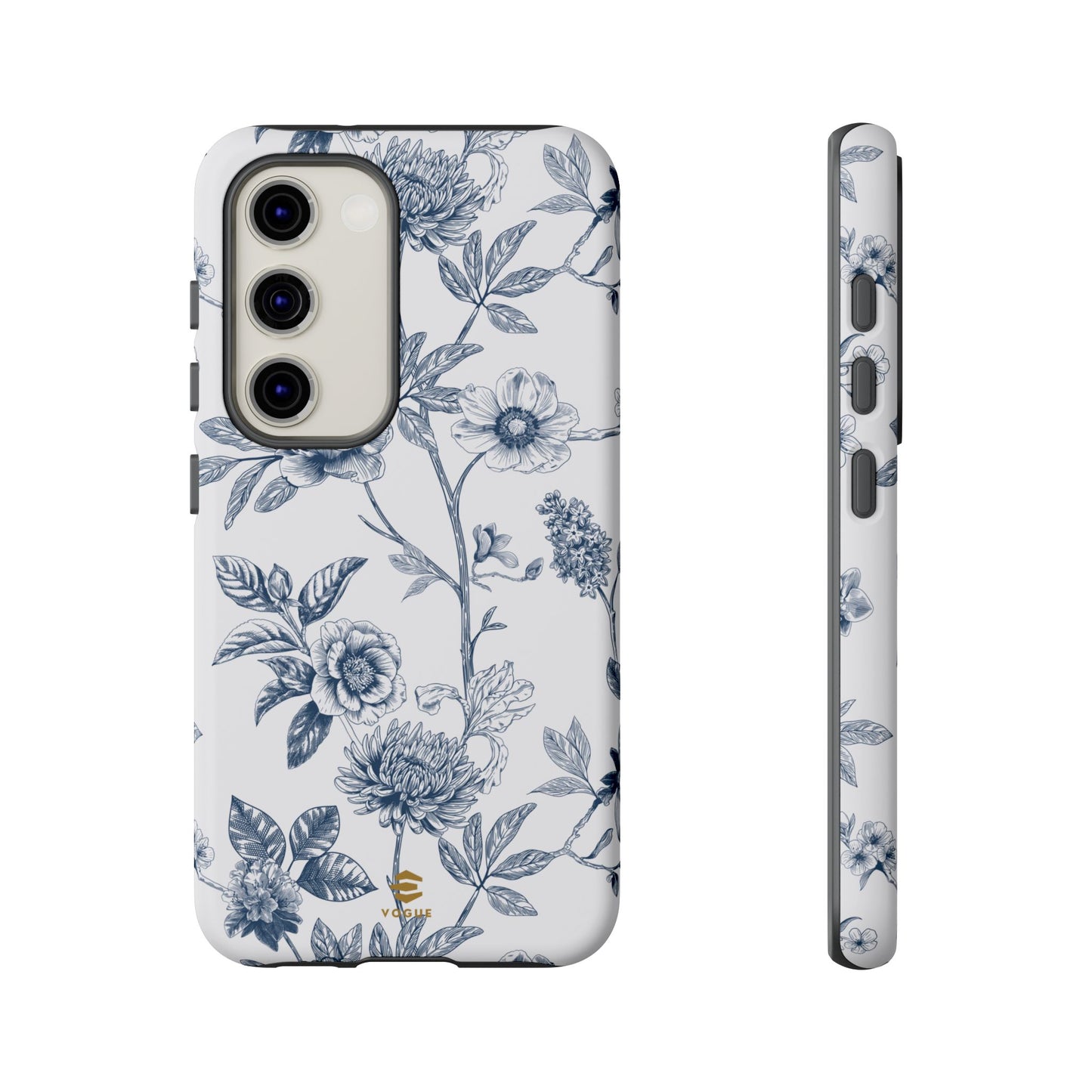 Floral Line Art Tough Phone Case Samsung