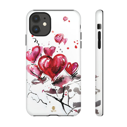 Abstract Hearts Art - iPhone Case, Love, Valentine's Day Gift for Her Protective tough Cover