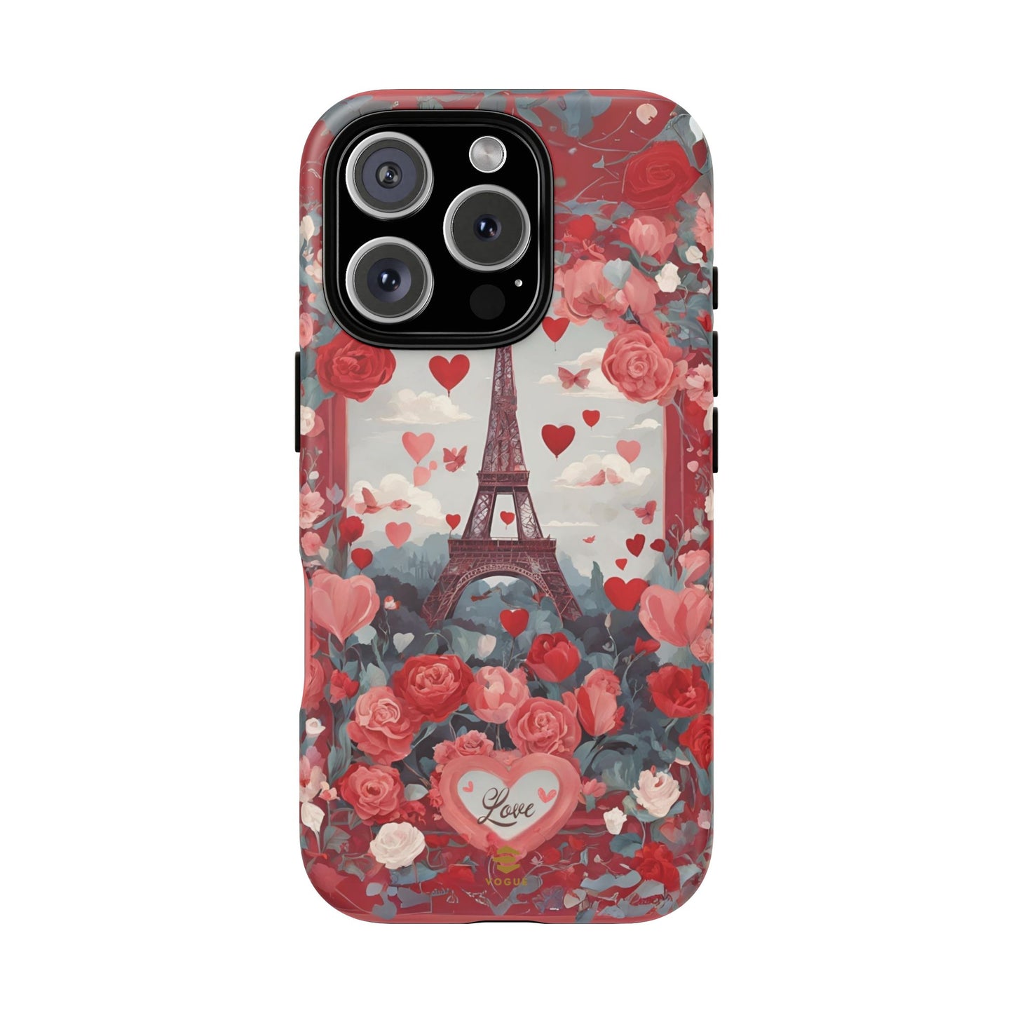 Hearts in Paris Phone Case Valentine's Day Gift for Her