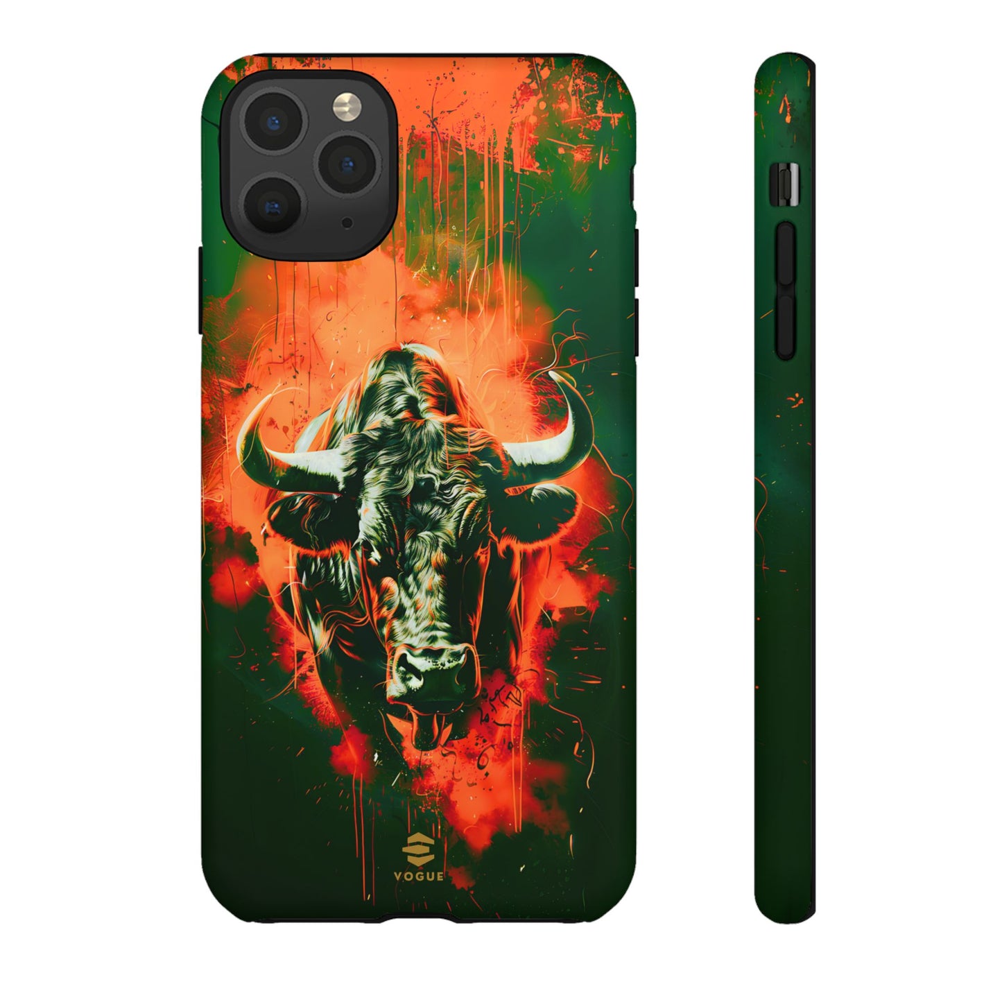 Green Bull Art iPhone Tough Case