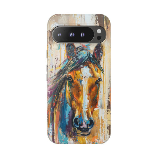 Horse Art Phone Case - Google Pixel - Brown - Tough Case