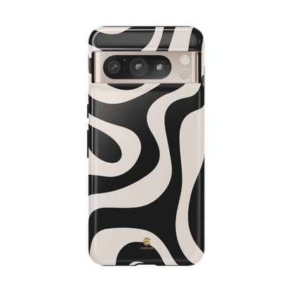 Black Swirl Google Pixel Tough Case