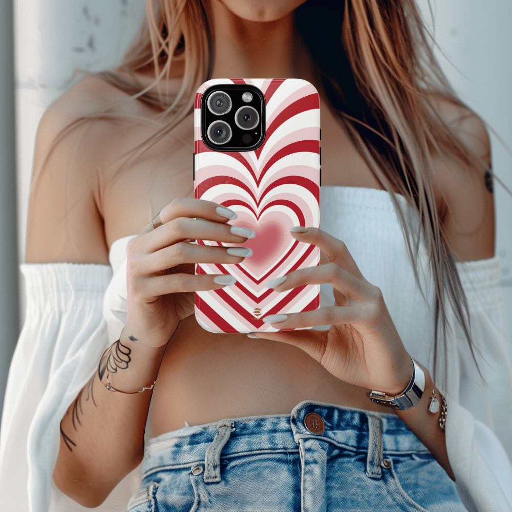 Red Hearts Design - Phone Case, Love, Valentine's Day Gift for Her