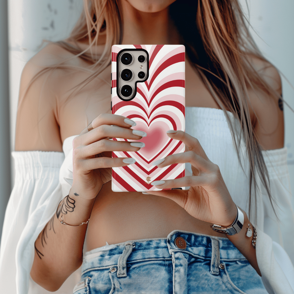 Red Hearts Design - Phone Case, Love, Valentine's Day Gift for Her