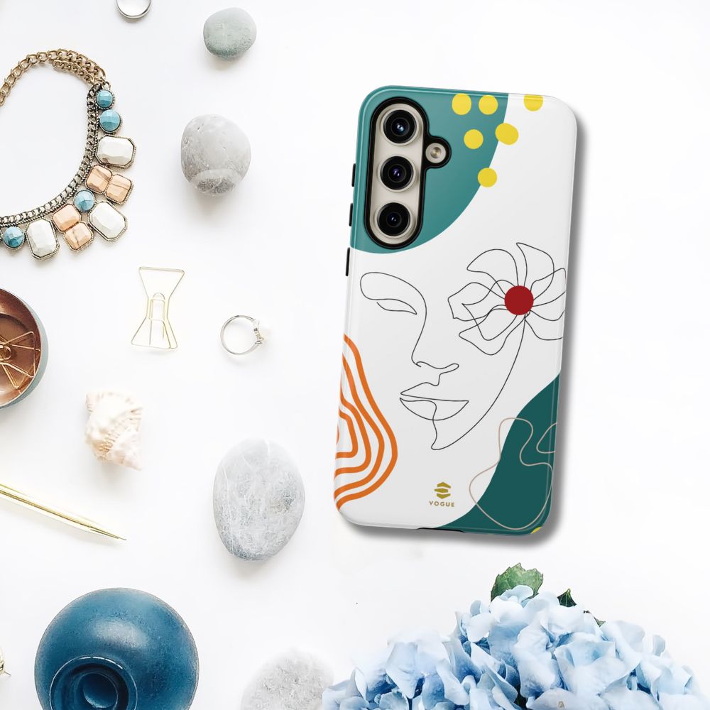 Women Face Line Art Phone Case Samsung