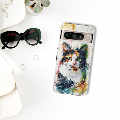 Custom Cat Mom Google Pixel Tough Case