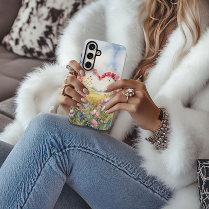 Flower heart Tough Phone Case for Samsung