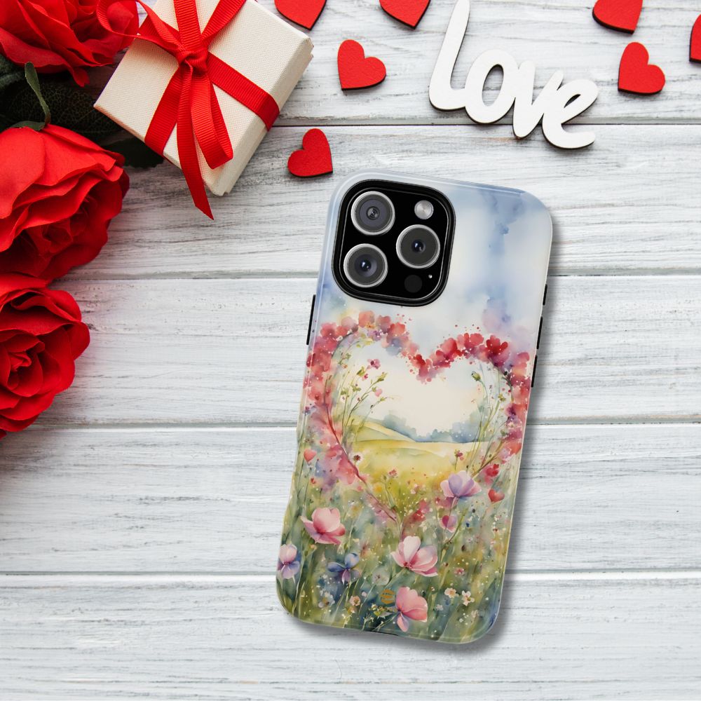 Flower heart iPhone Tough Case