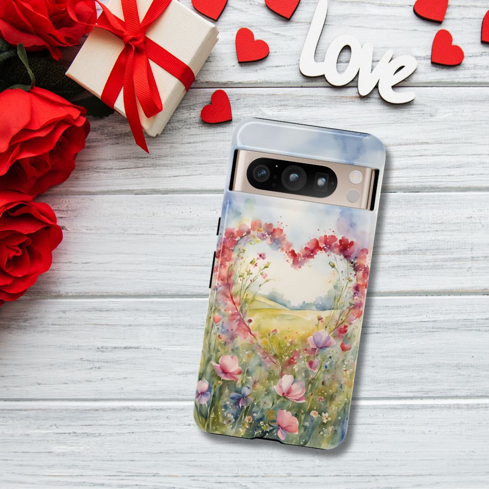Flower heart Tough Phone Case for Google
