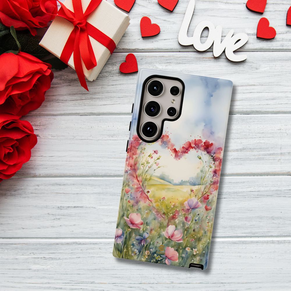 Flower heart Tough Phone Case for Samsung