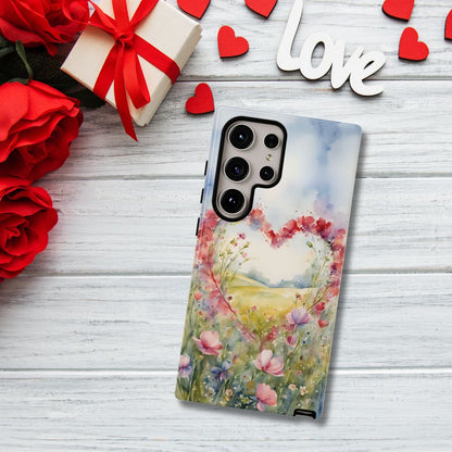 Flower heart Tough Phone Case for Samsung