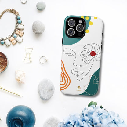 Women Face Line Art Phone Case iPhone