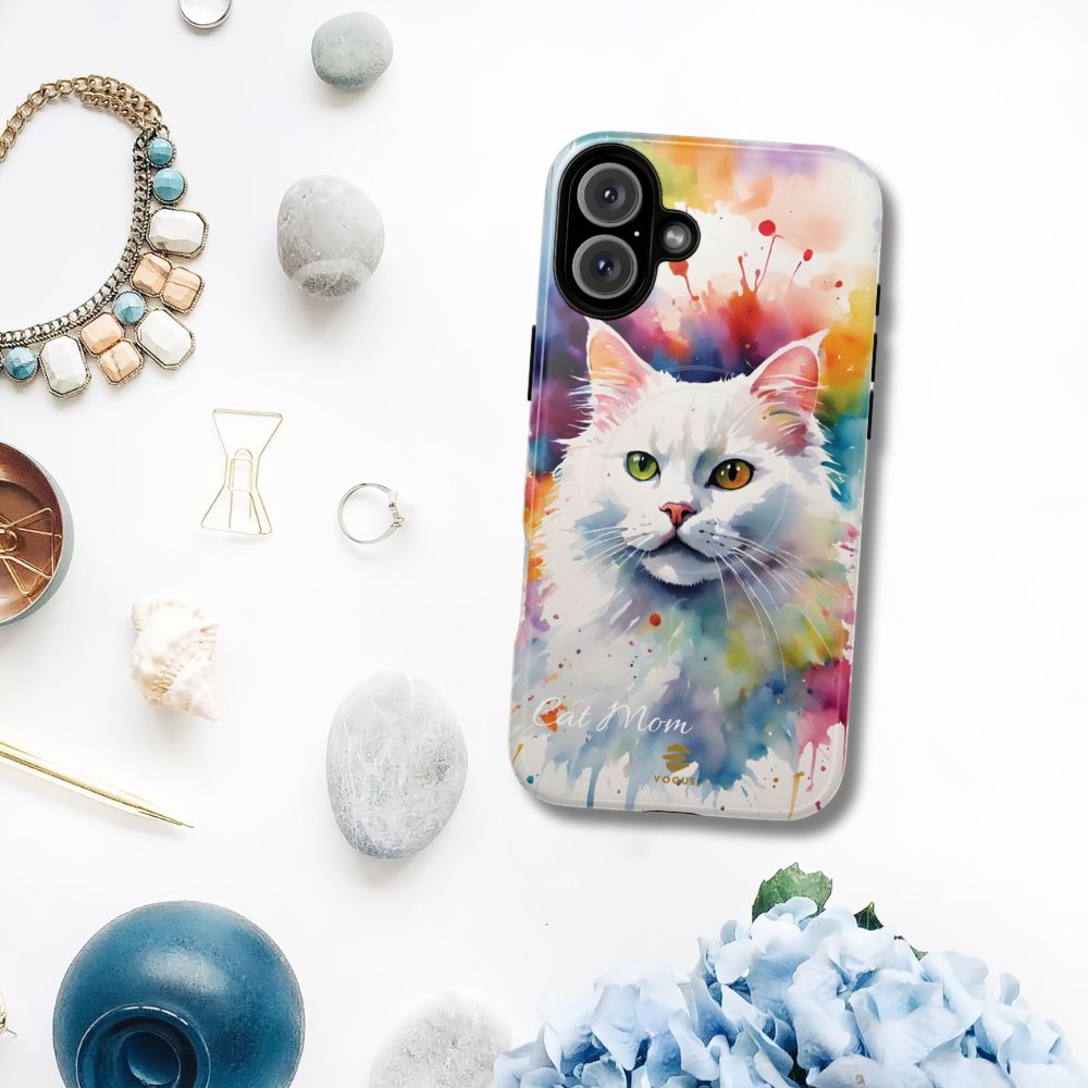 Custom White Cat  Magsafe Phone Case