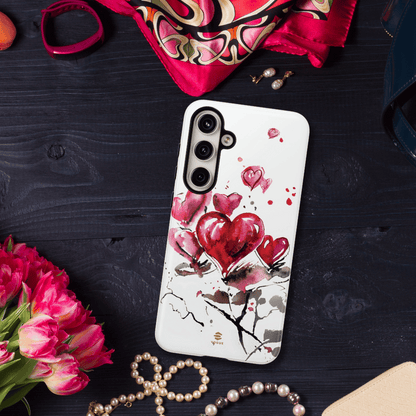 Abstract Hearts Art - Samsung  Phone Case, Love, Valentine's Day Gift for Her Protective tough cover