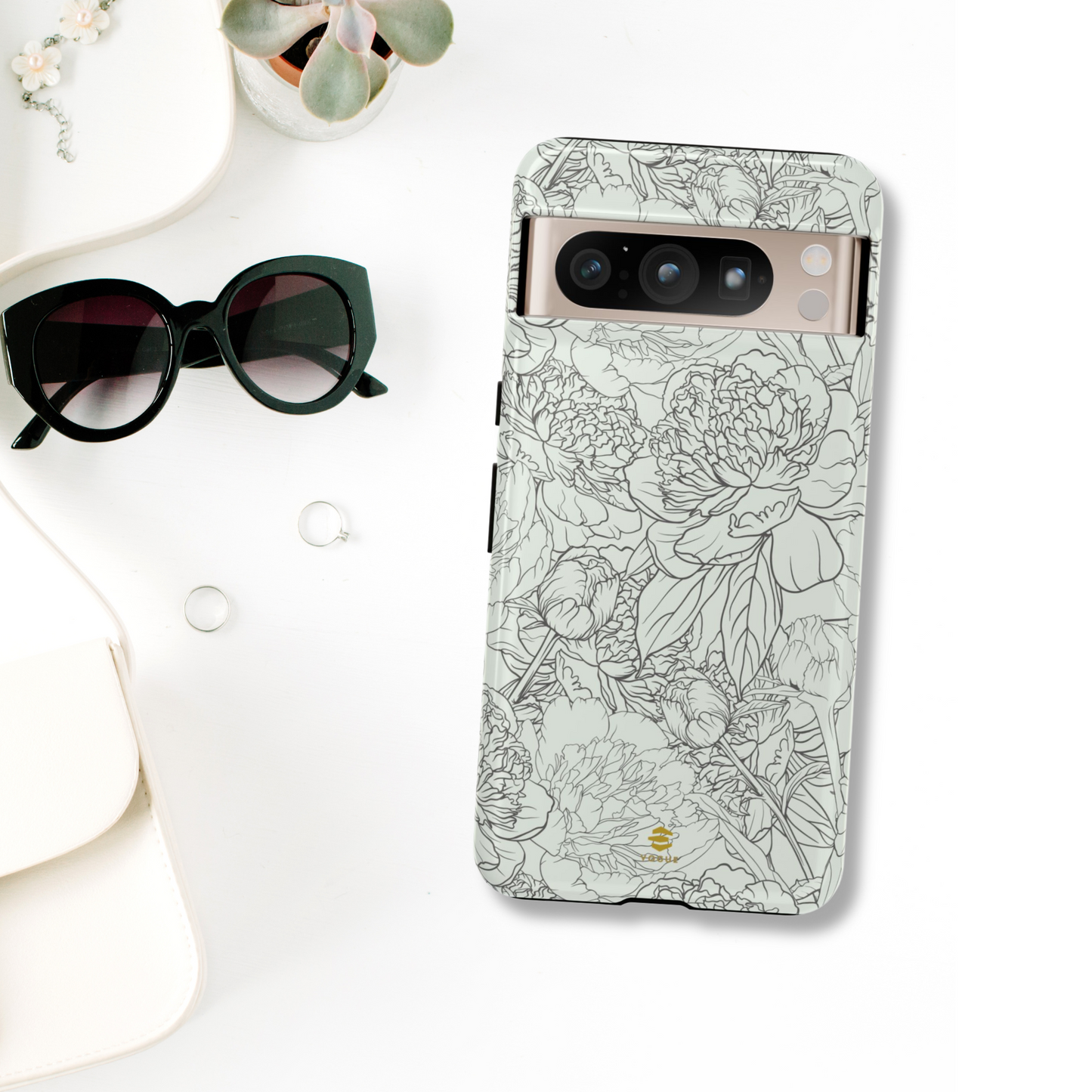 Estuche para Google Sage Peony Garden