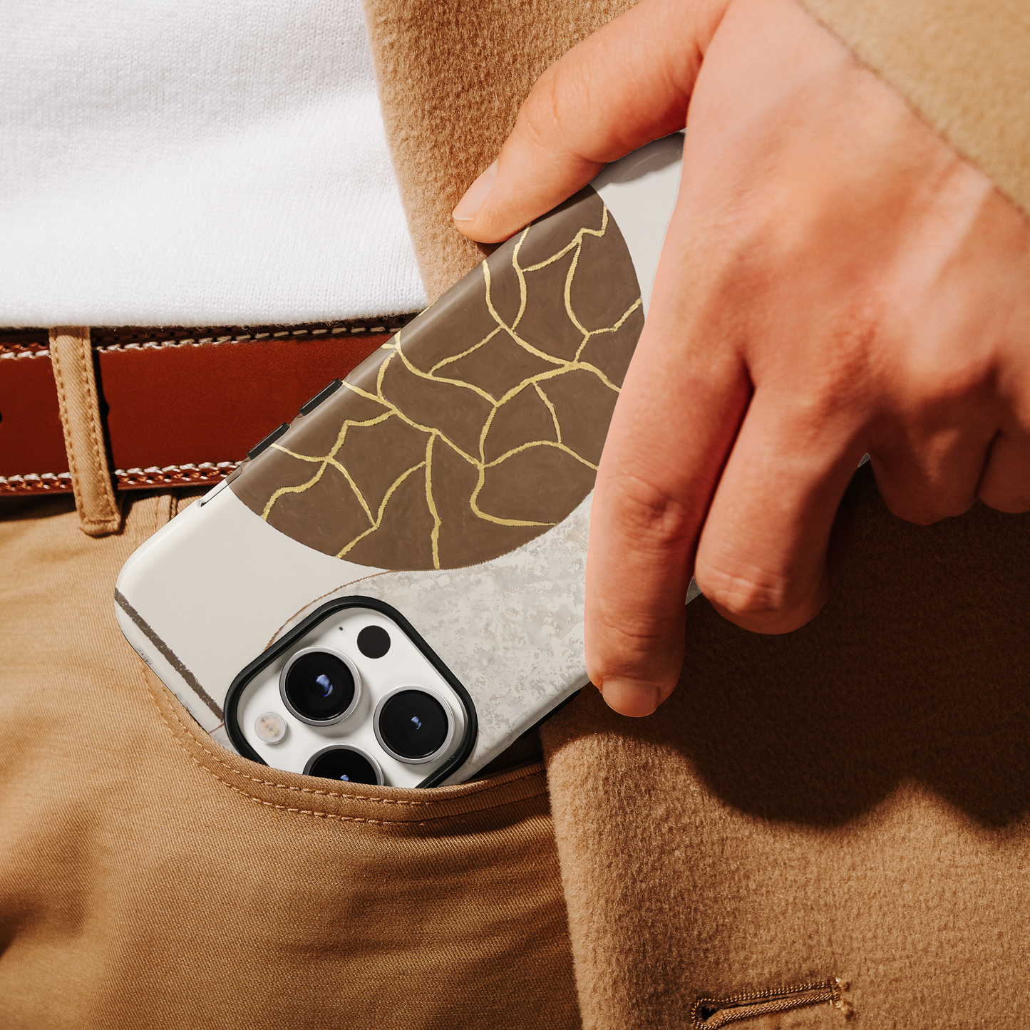 Funda para iPhone con diseño de sinfonía de piedra arenisca