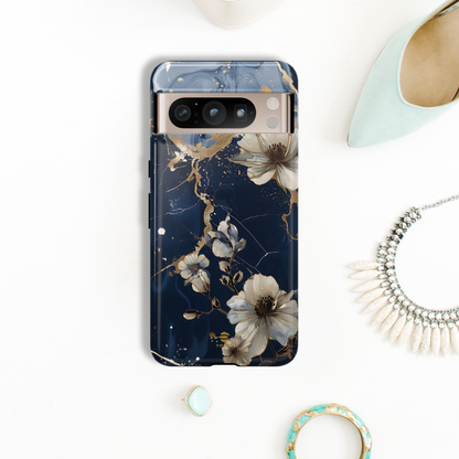 Funda para Google con diseño floral de mármol
